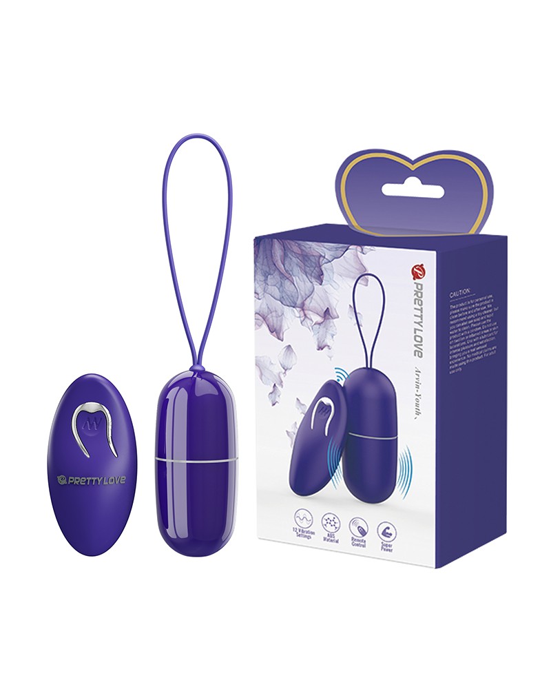 9: Pretty Love - Arvin-Youth - Eiervibrator mit Fernbedienung - Lila