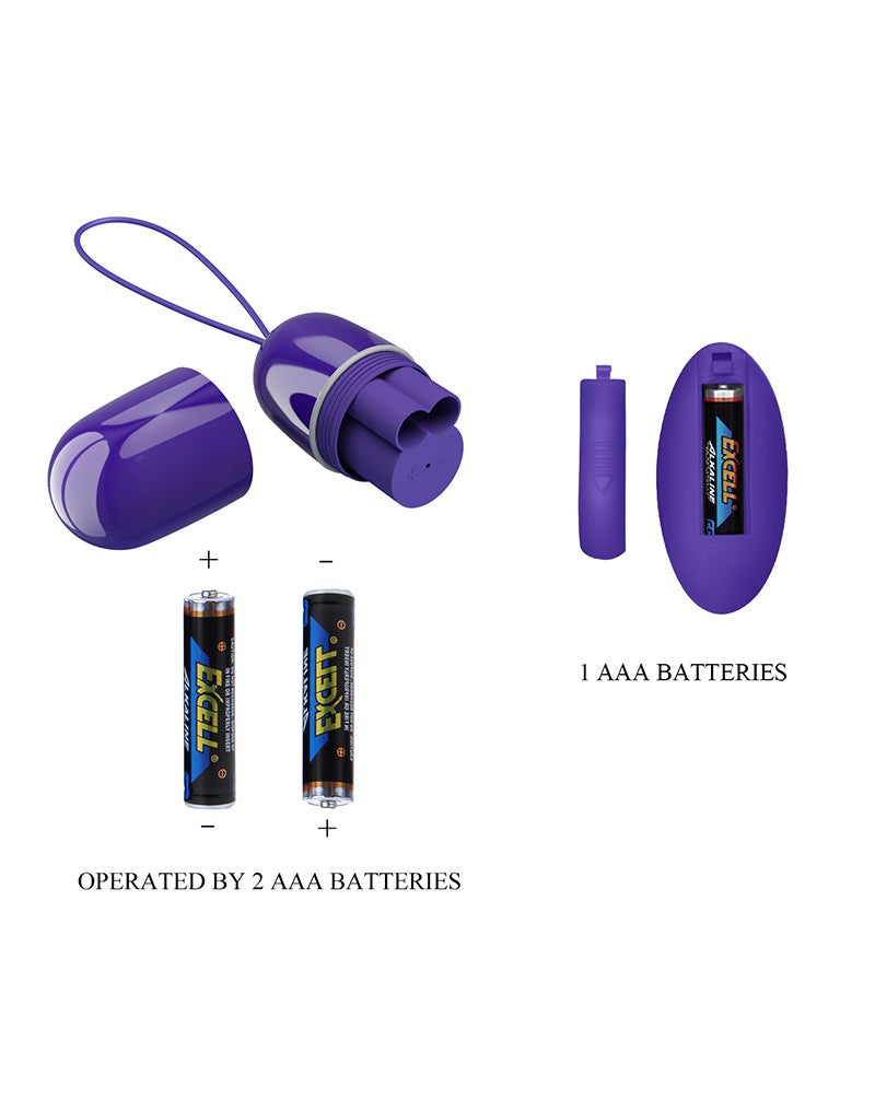 8: Pretty Love - Arvin-Youth - Eiervibrator mit Fernbedienung - Lila