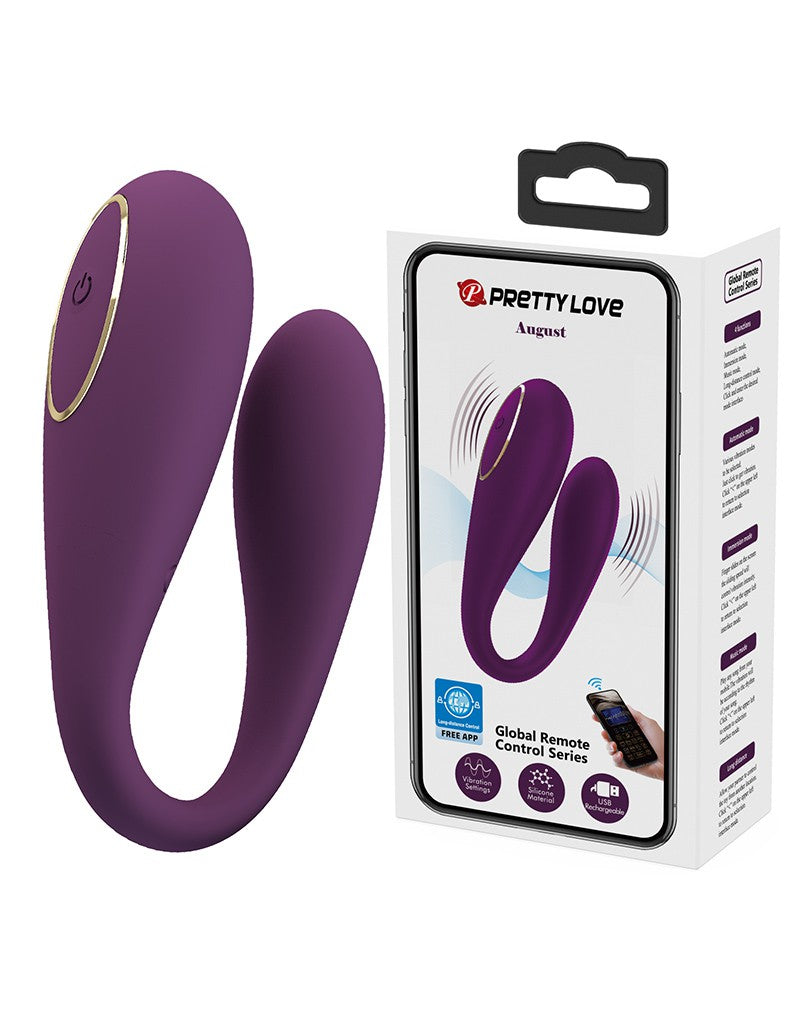 Pretty Love - August - Paarvibrator mit App-Steuerung - Lila