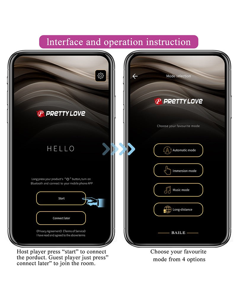 Pretty Love - August - Paarvibrator mit App-Steuerung - Lila