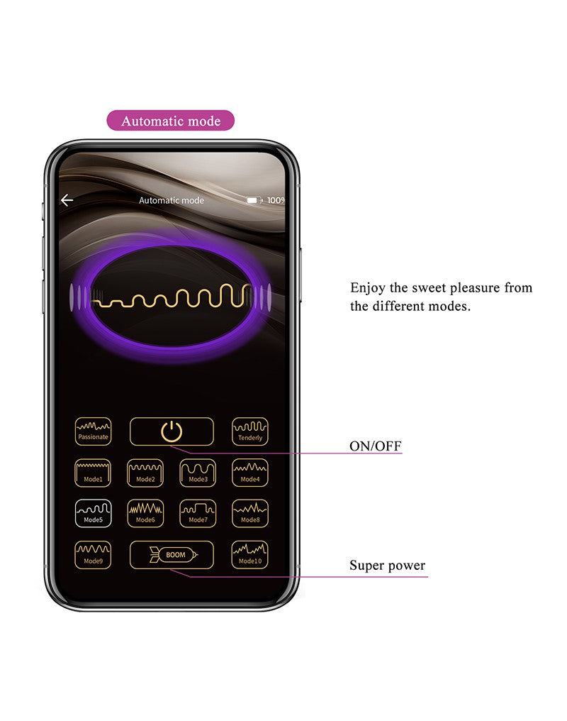Pretty Love - August - Paarvibrator mit App-Steuerung - Lila