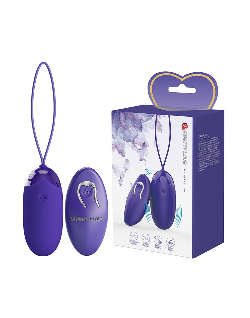 10: Pretty Love - Berger-Youth - Ei-Vibrator mit Fernbedienung - Blau