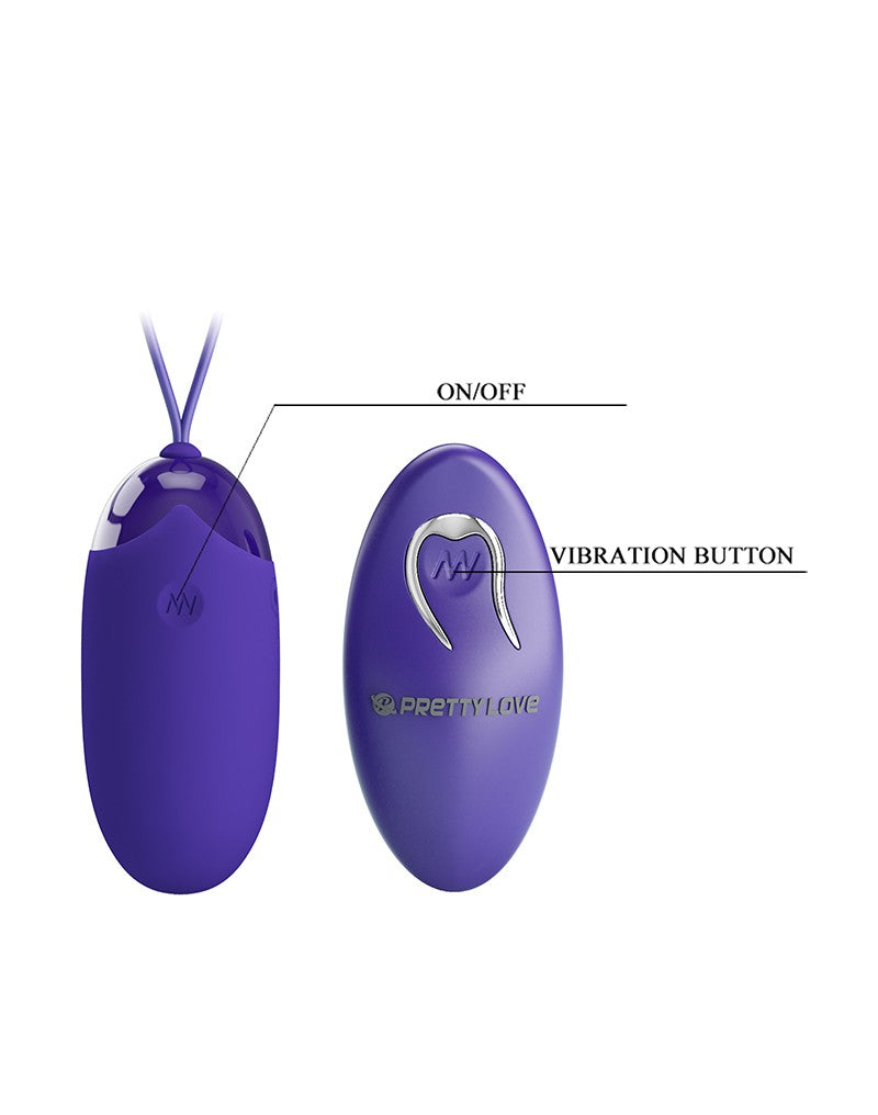 7: Pretty Love - Berger-Youth - Ei-Vibrator mit Fernbedienung - Blau