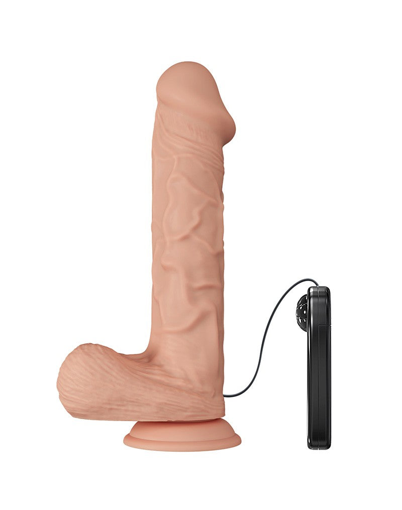 4: Pretty Love - Bergrisi - Realistischer Vibrationsdildo 26 cm - Nude