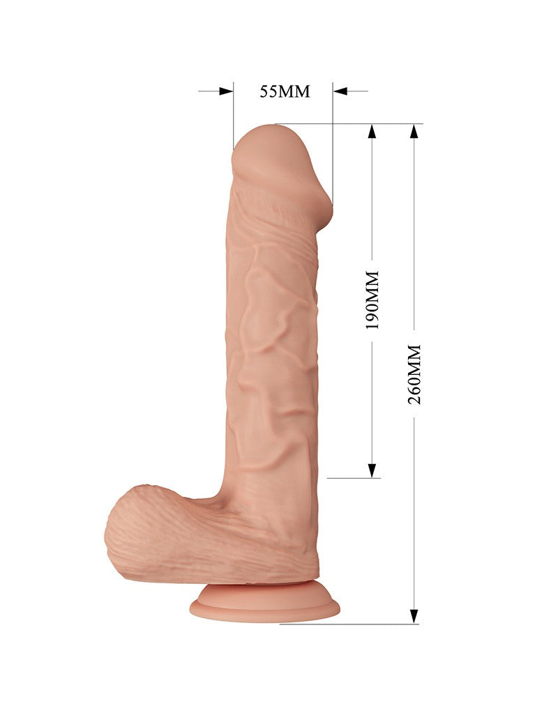 3: Pretty Love - Bergrisi - Realistischer Vibrationsdildo 26 cm - Nude