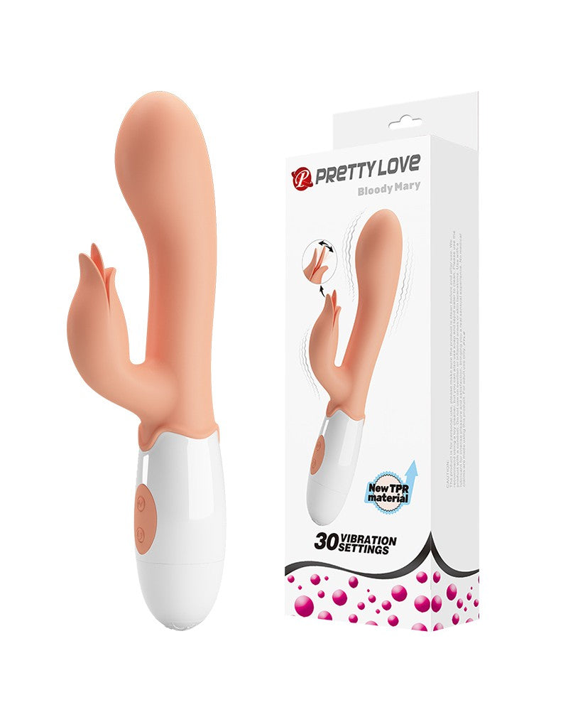 Pretty Love – Bloody Mary – Rabbit-Vibrator mit Klitorisstimulator – Nude