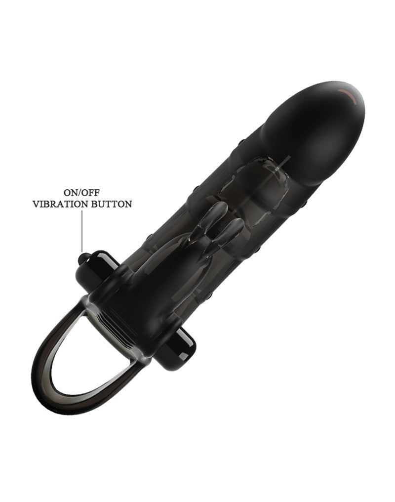 4: Pretty Love - Cuper - Penishülle + Rabbit-Vibrator - Schwarz