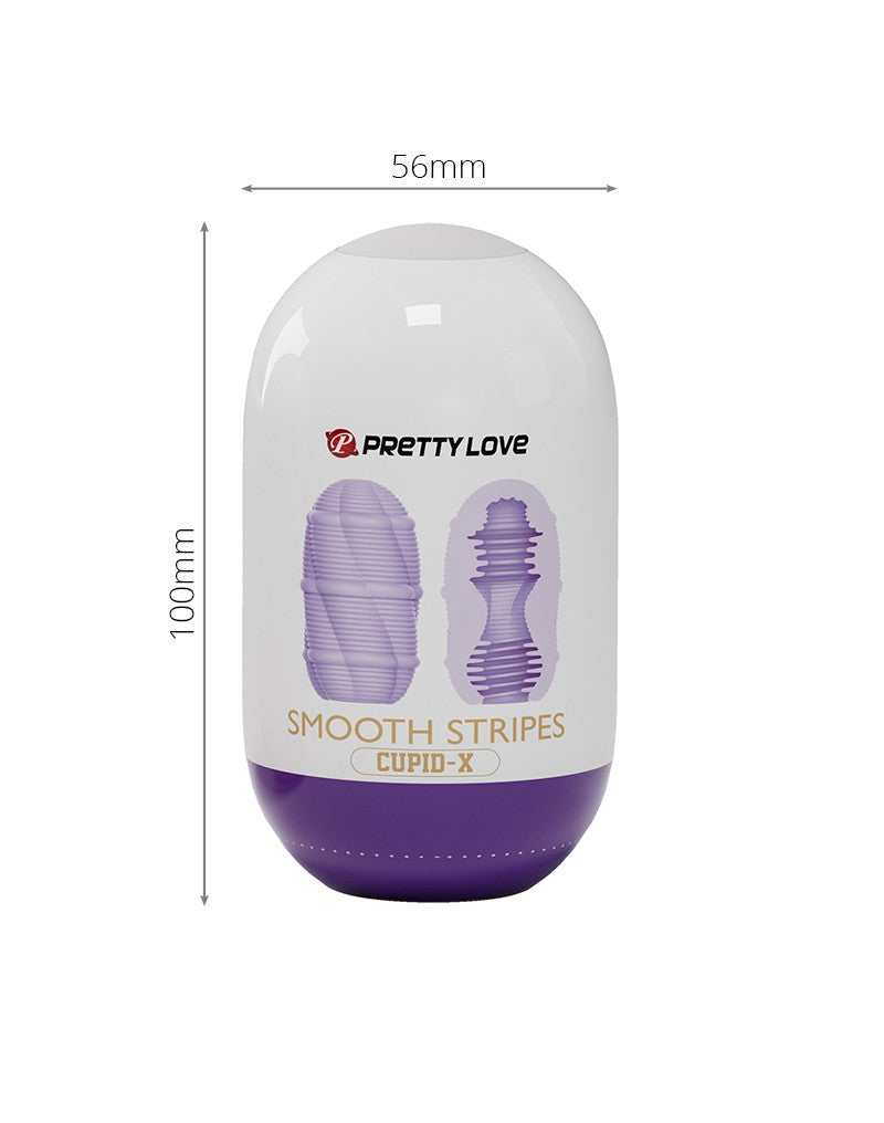 Pretty Love - Cupid X - Smooth Stripes - Masturbator - Lila, Weiß