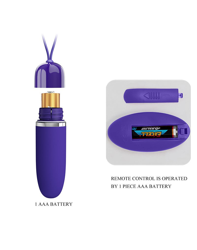 7: Pretty Love - Darlene-Youth - Eiervibrator mit Fernbedienung - Lila
