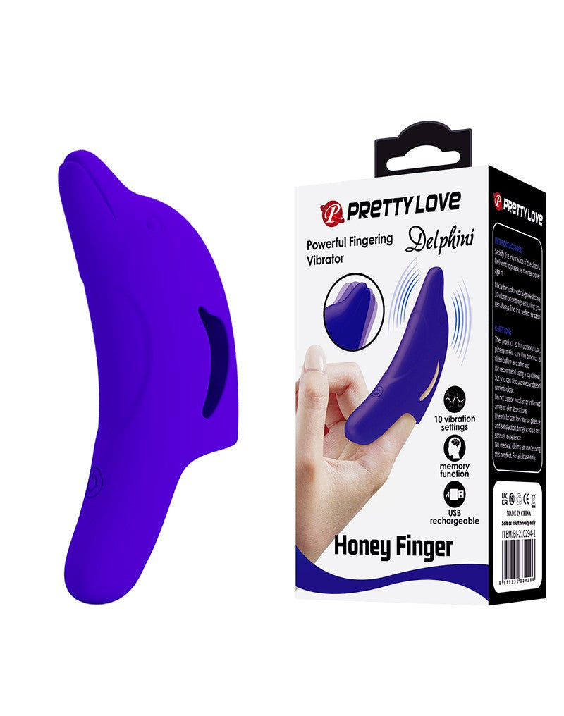 Pretty Love - Delphini - Fingervibrator - Blau