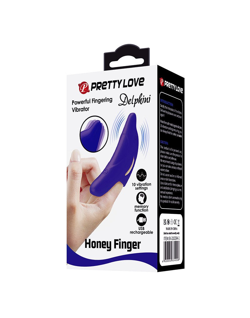 Pretty Love - Delphini - Fingervibrator - Blau