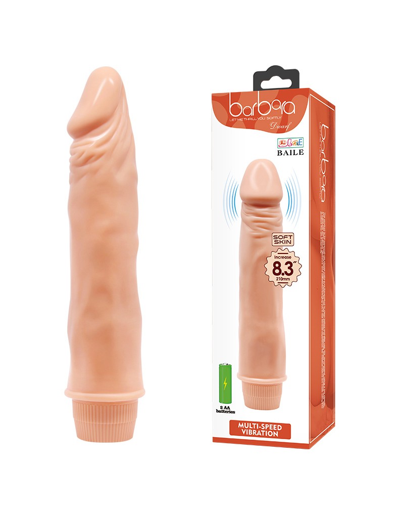 6: Pretty Love - Dwarf - Vibrierender Dildo - Nude