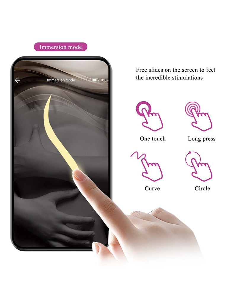 Pretty Love - Elvira - Vibrierende Kegelkugeln mit App-Steuerung - Lila