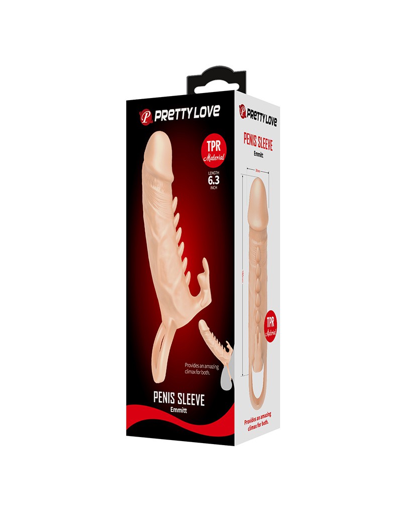 Pretty Love - Emmitt - Penishülle mit geripptem Design - Nude