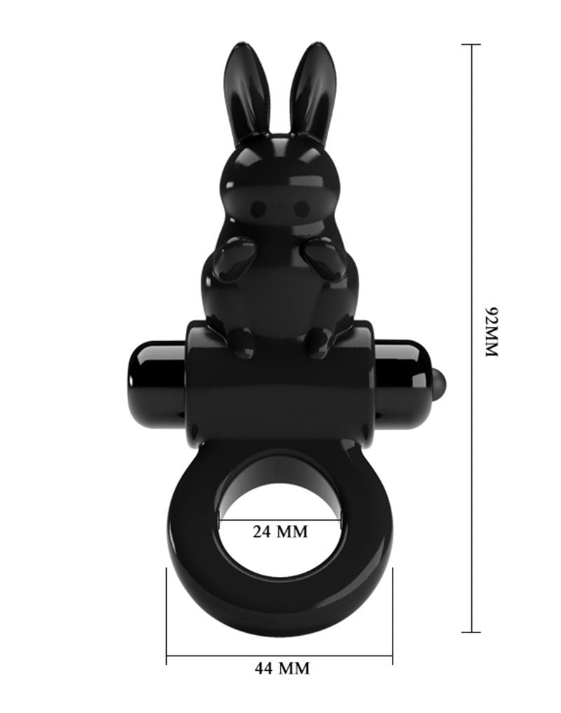 Pretty Love - Exciting Ring - Vibrierender Cockring - Schwarz