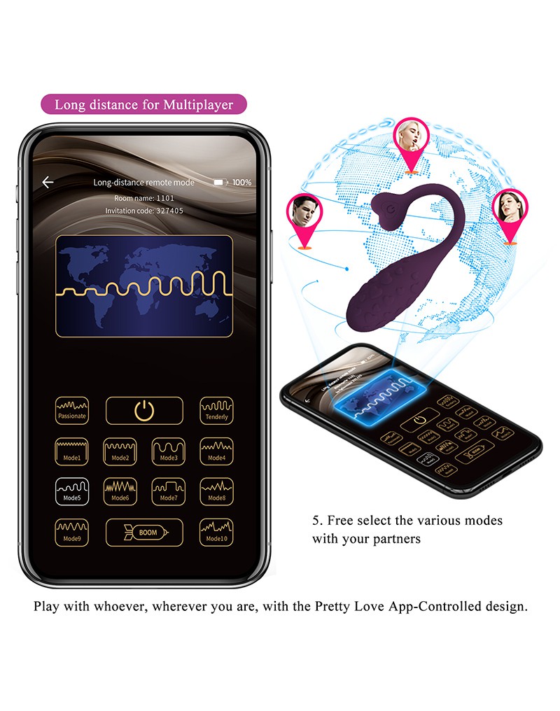 Pretty Love - Fisherman - Wearable Vibrator mit App-Steuerung - Lila