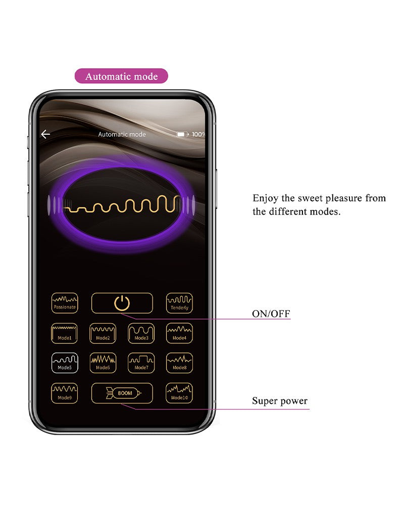 9: Pretty Love - Hector - Elektrischer G-Punkt-Schockvibrator mit App-Steuerung - Lila
