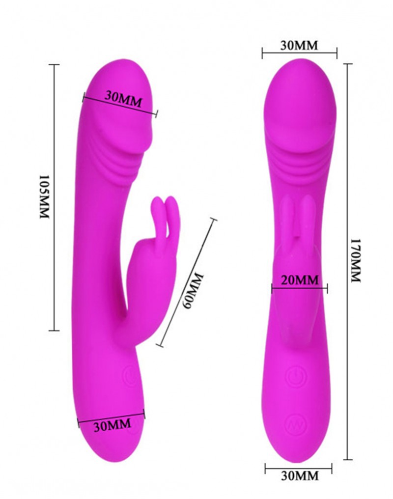 Pretty Love - Hunter - Kaninchen-Vibrator - Deep Rose
