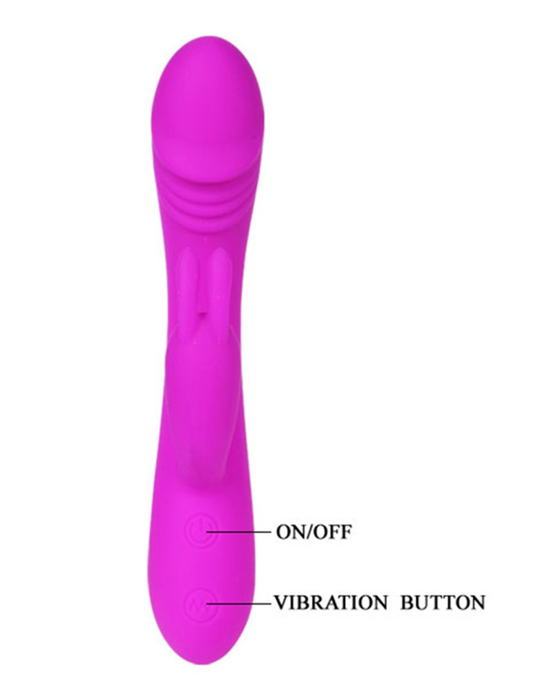 Pretty Love - Hunter - Kaninchen-Vibrator - Deep Rose