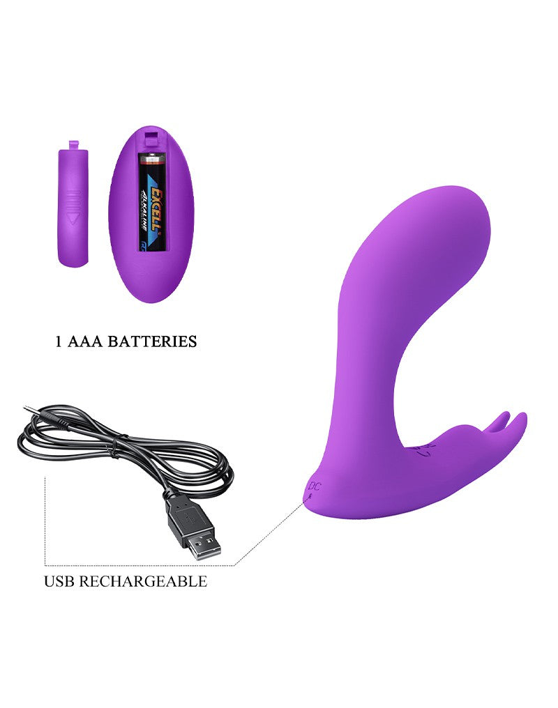 7: Pretty Love - Idabelle - Tragbarer Vibrator mit Fernbedienung für den G-Punkt - Lila