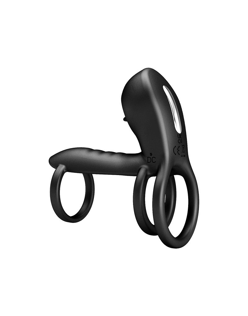 Pretty Love - Jammy - Cockring-Vibrator mit Klitorisstimulator - Schwarz