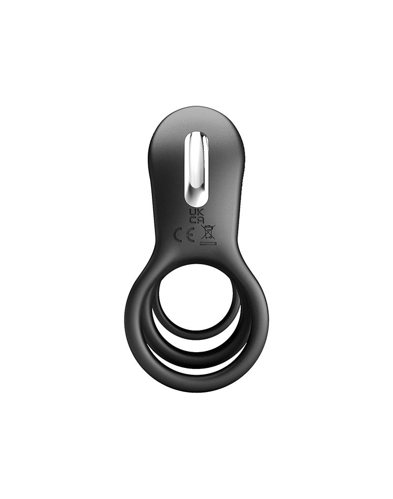 Pretty Love - Jammy - Cockring-Vibrator mit Klitorisstimulator - Schwarz