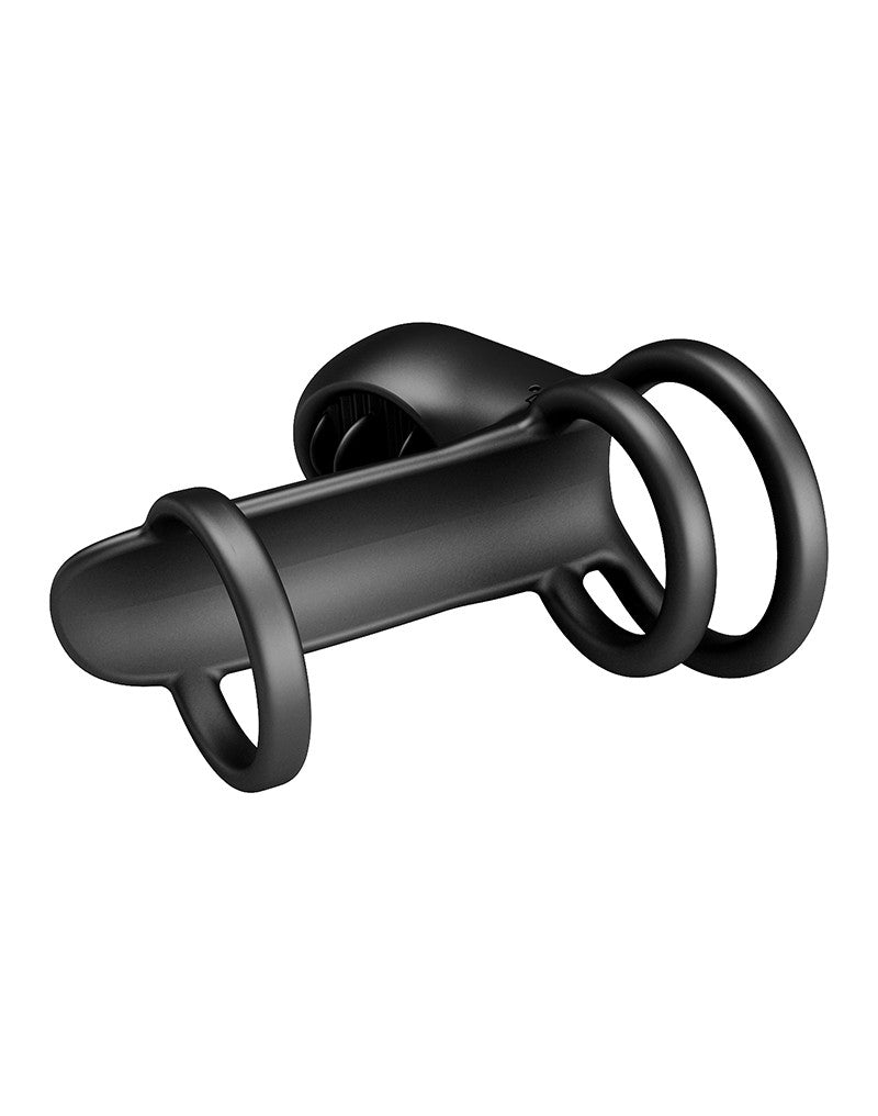 Pretty Love - Jammy - Cockring-Vibrator mit Klitorisstimulator - Schwarz