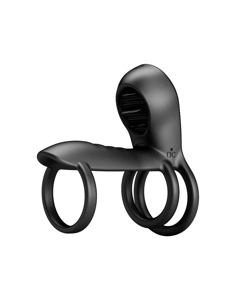 Pretty Love - Jammy - Cockring-Vibrator mit Klitorisstimulator - Schwarz