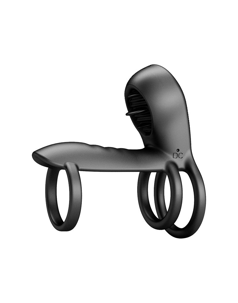 Pretty Love - Jammy - Cockring-Vibrator mit Klitorisstimulator - Schwarz