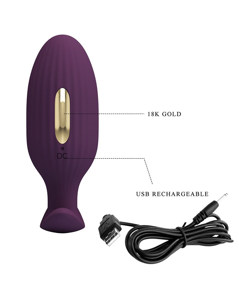 Pretty Love - Jefferson - Elektrischer Schock Buttplug mit App-Steuerung - Lila