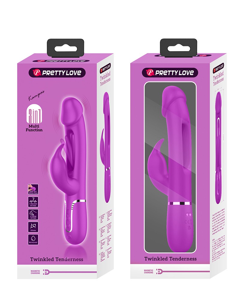 2: Pretty Love - Kampas - Rabbit Vibrator 3 in 1 - Lila