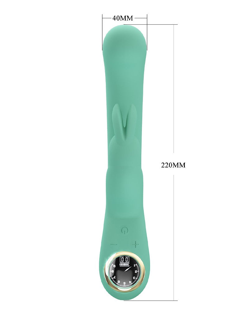 Pretty Love - Lamar - Rabbit-Vibrator mit digitaler LED-Anzeige - Blau