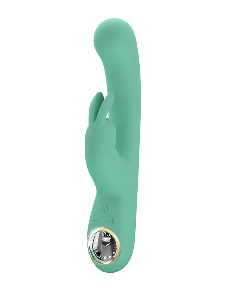 Pretty Love - Lamar - Rabbit-Vibrator mit digitaler LED-Anzeige - Blau