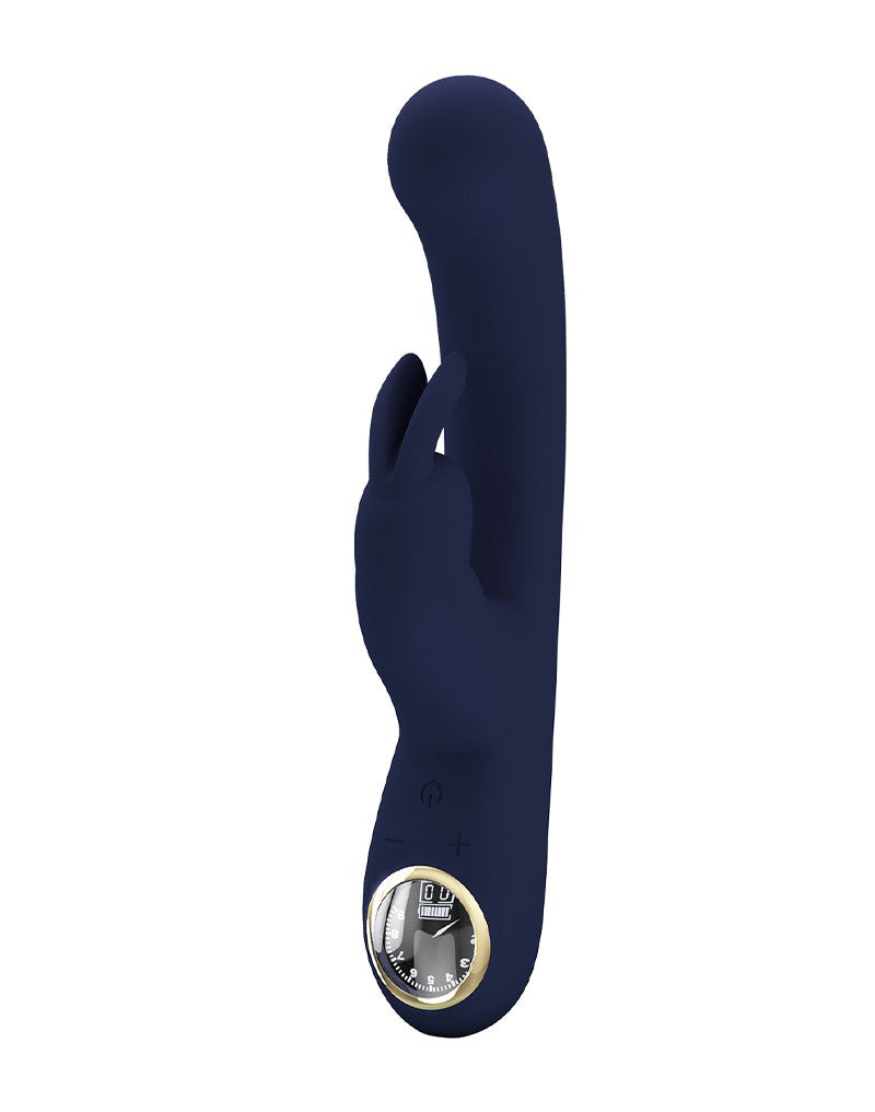 Pretty Love - Lamar - Rabbit-Vibrator mit digitaler LED-Anzeige - Dunkelblau
