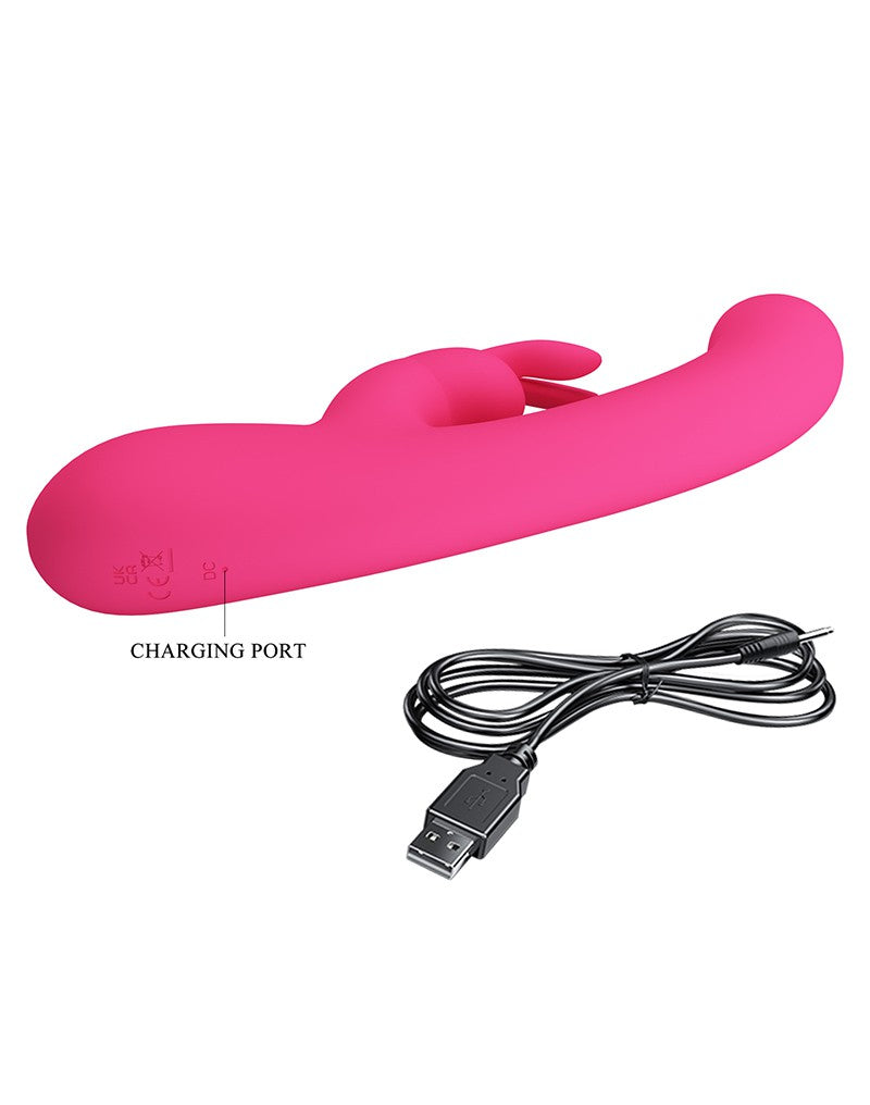 Pretty Love - Lamar - Rabbit-Vibrator mit digitaler LED-Anzeige - Pink