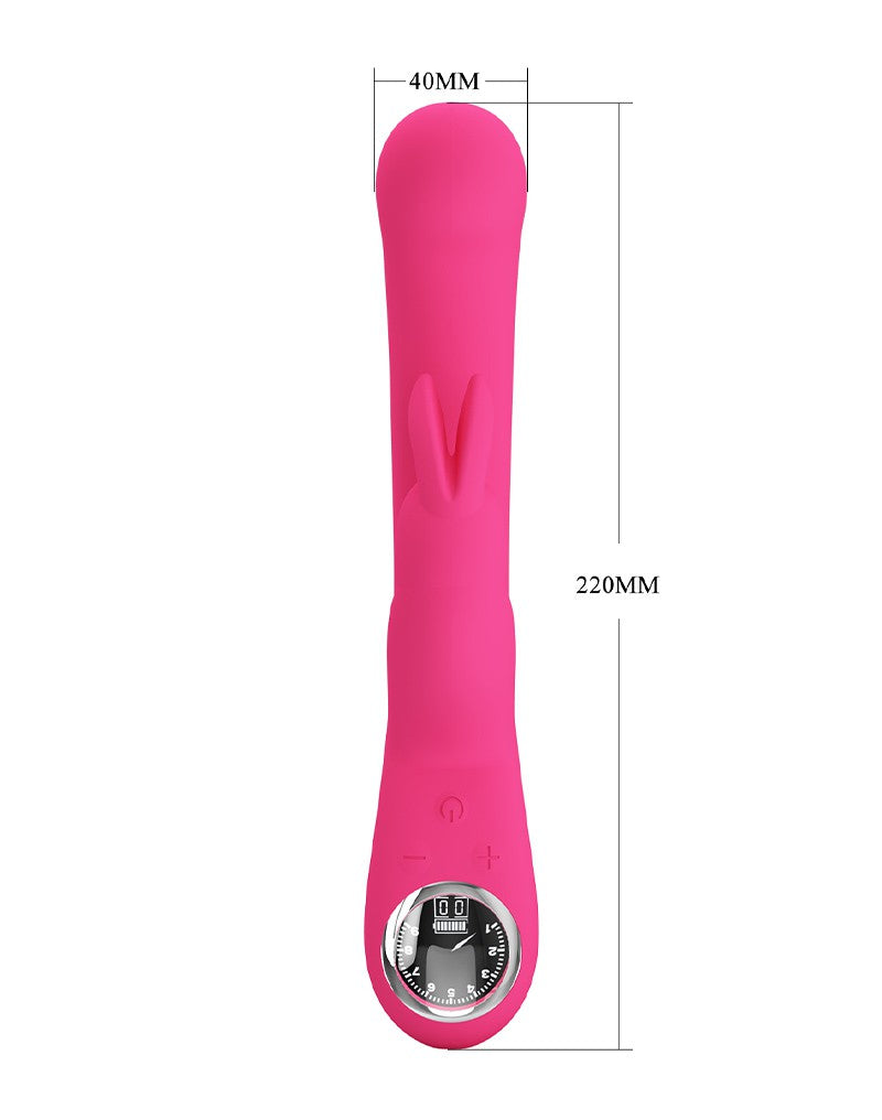 Pretty Love - Lamar - Rabbit-Vibrator mit digitaler LED-Anzeige - Pink