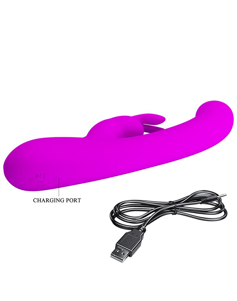 Pretty Love - Lamar - Rabbit-Vibrator mit digitaler LED-Anzeige - Lila