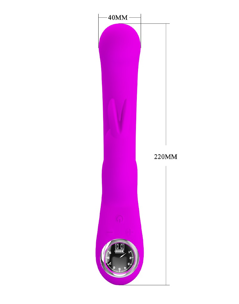 Pretty Love - Lamar - Rabbit-Vibrator mit digitaler LED-Anzeige - Lila