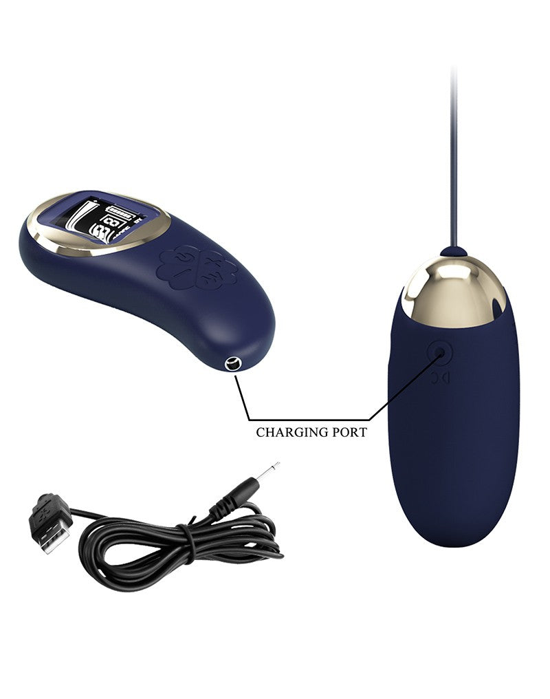 8: Pretty Love - Mina - Ei-Vibrator mit Fernsteuerung - Dunkelblau
