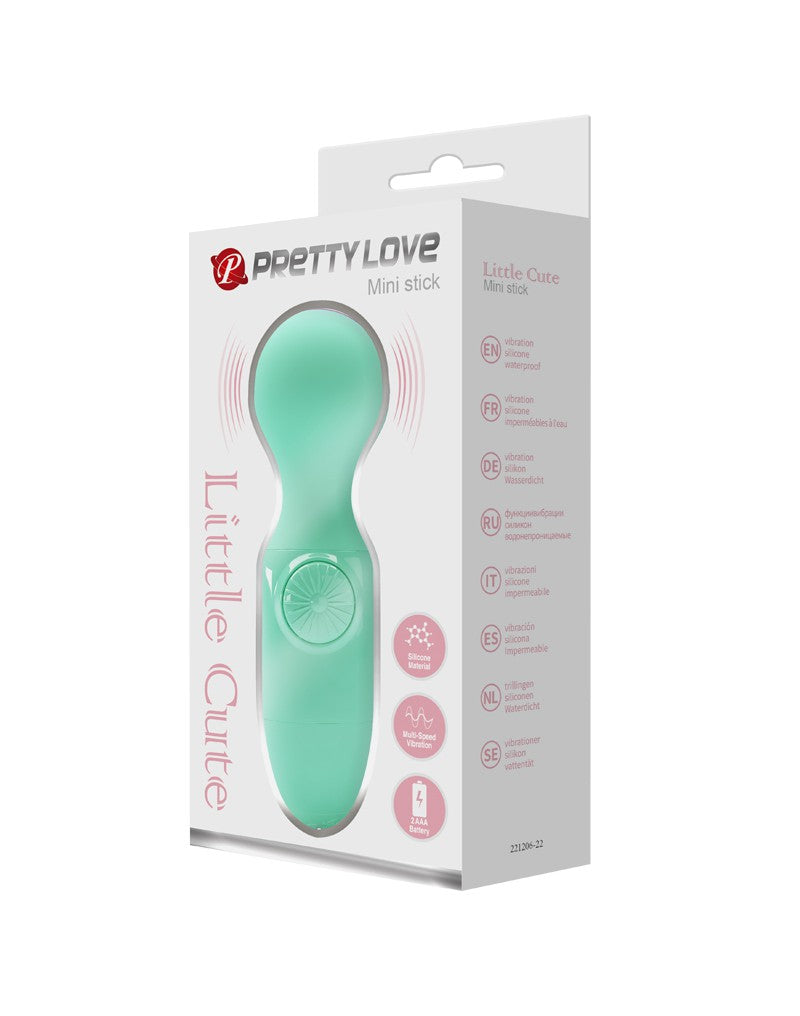 12: Pretty Love - Mini Stick - Mini Wand Vibrator - Grün