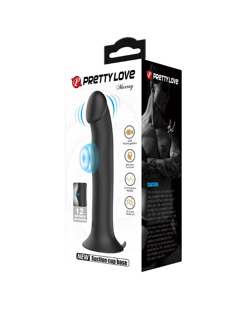 2: Pretty Love - Murray - Vibrationsdildo 19 cm - Schwarz