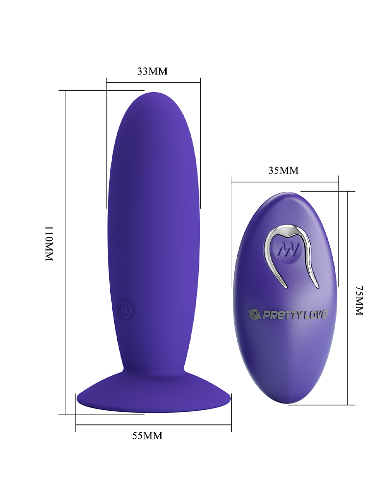 7: Pretty Love - Murray-Youth - Vibrierender Buttplug mit Fernbedienung - Lila