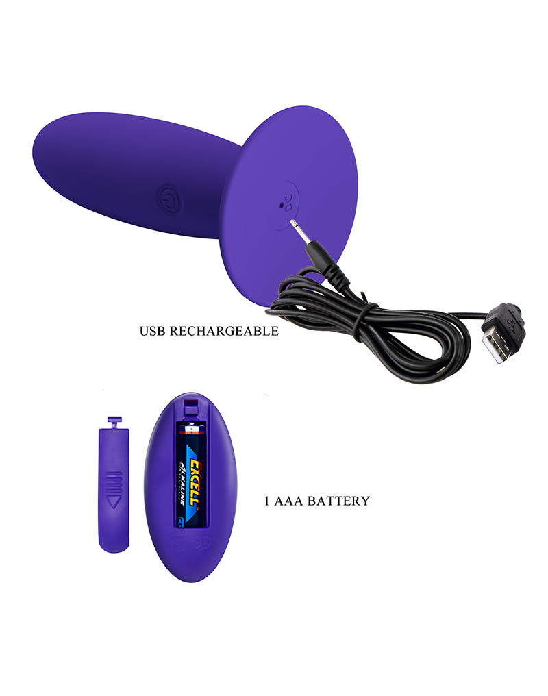 9: Pretty Love - Murray-Youth - Vibrierender Buttplug mit Fernbedienung - Lila