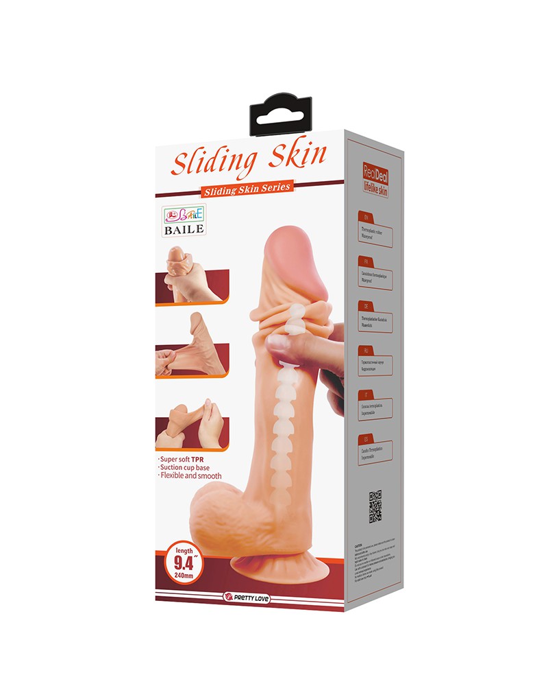 3: Pretty Love - Orton - Sliding Skin 24 cm (Ø 5 cm) - Nude