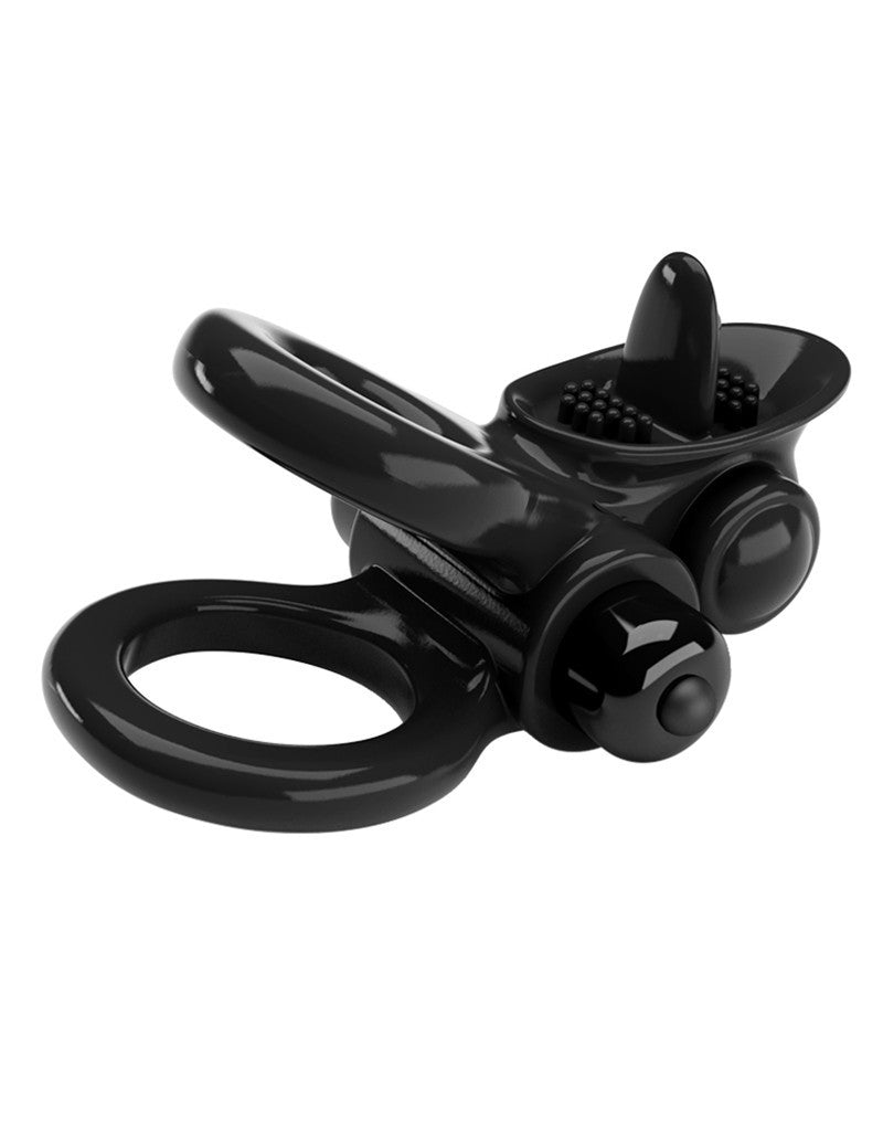 Pretty Love - Passionate Ring - Vibrierender Cockring - Schwarz