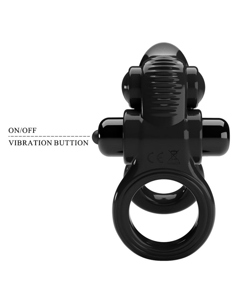 Pretty Love - Passionate Ring - Vibrierender Cockring - Schwarz