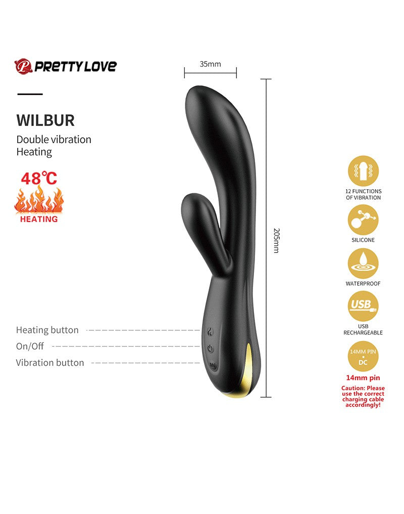 11: Pretty Love - Queens Luxury Collection - Vibrator - Veredelt mit 18K Gold - Schwarz