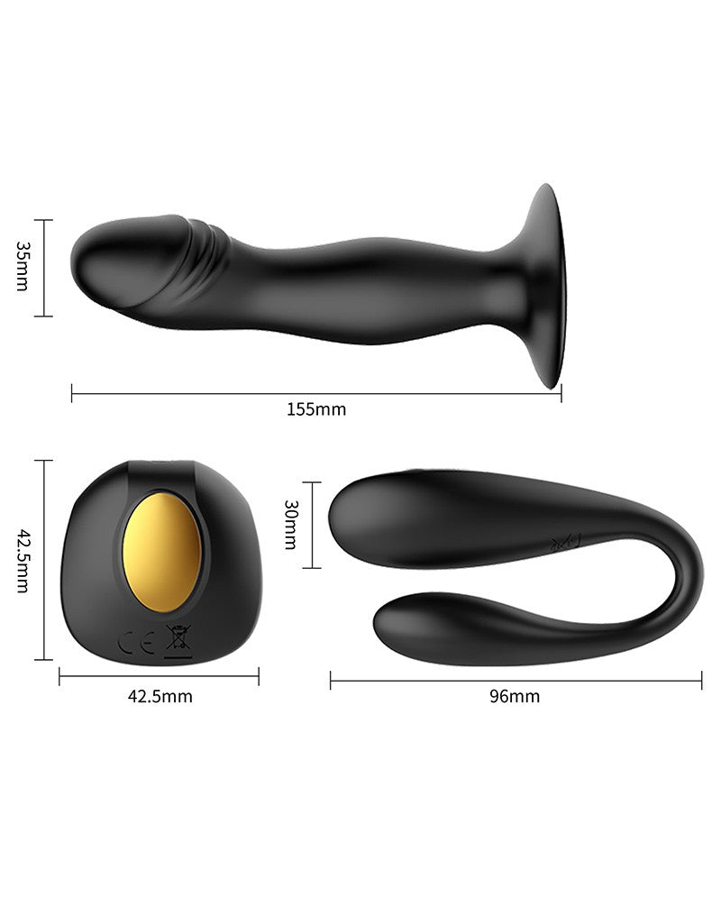 16: Pretty Love - Queens Luxury Collection - Vibrator - Veredelt mit 18K Gold - Schwarz