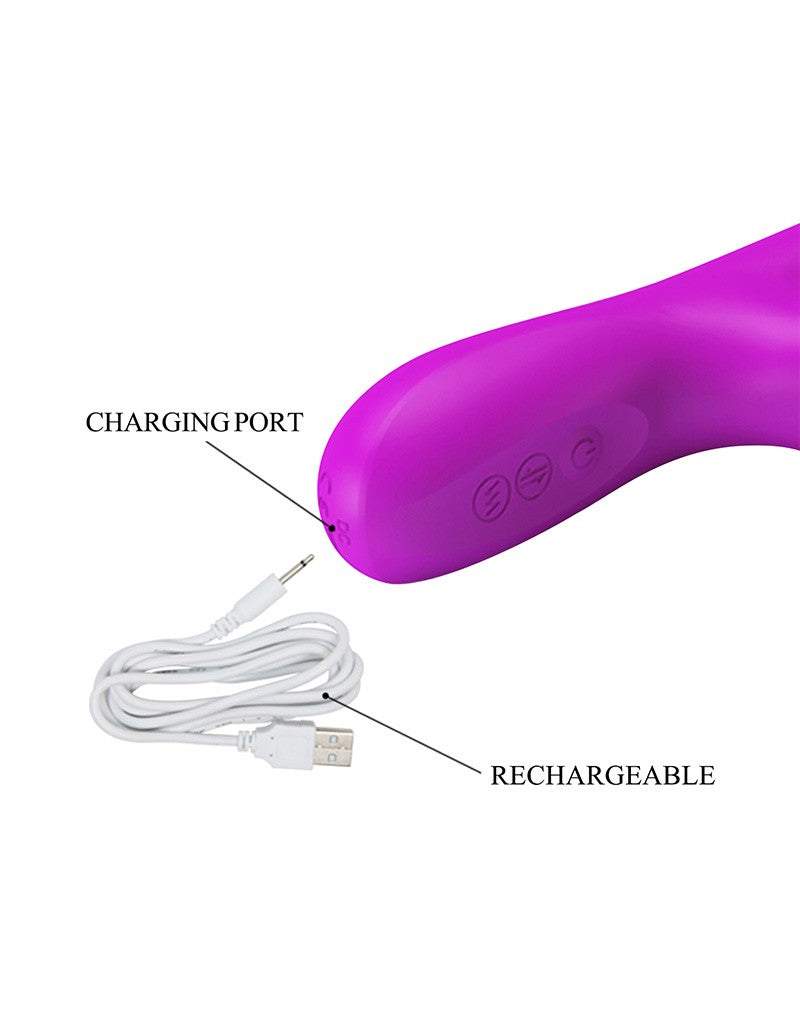 Pretty Love - Reese - Thrusting Rabbit Vibrator - Rosa