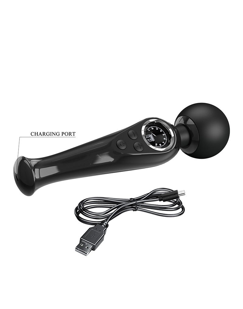 8: Pretty Love - Skyler - Wandvibrator mit digitaler LED-Anzeige - Schwarz